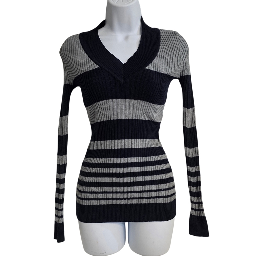 Vintage Y2K Yoki Bodycon Ribbed Knit Sweater- Small